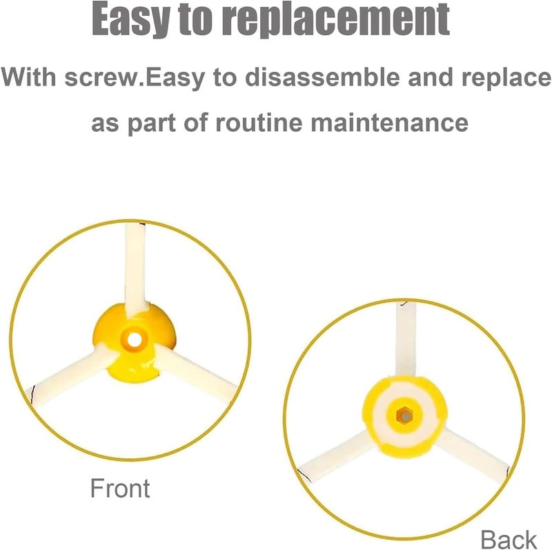Detetap Side Brush Replacement for iRobot Roomba 500 & 600 & 700 Series 600 610 620 694 692 760 770 780 676 675 695 677 671 690 680 660 650 620 614 Vacuum Cleaner 6-Pack - Image 4